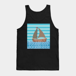 Sailboat in the sea Tank Top